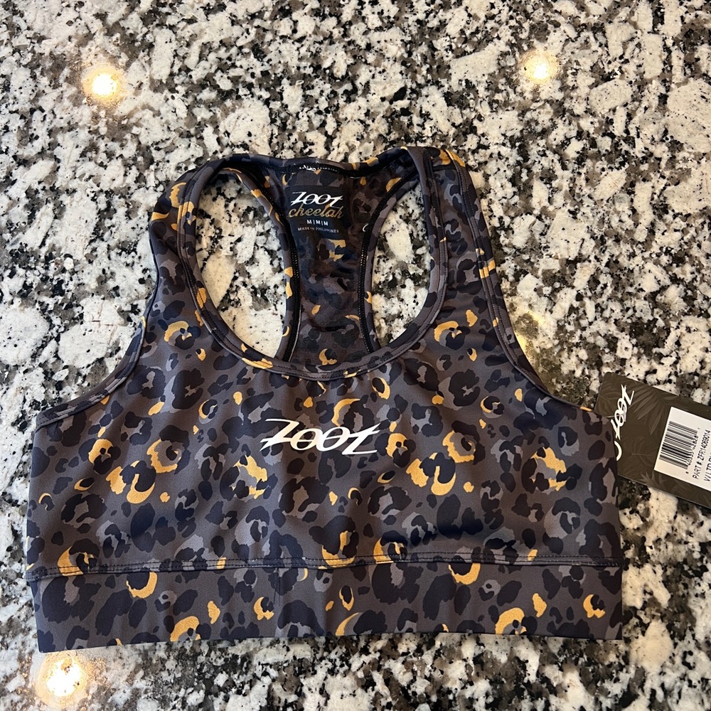 NWT Zoot Sports Leopard Print Sports Bra